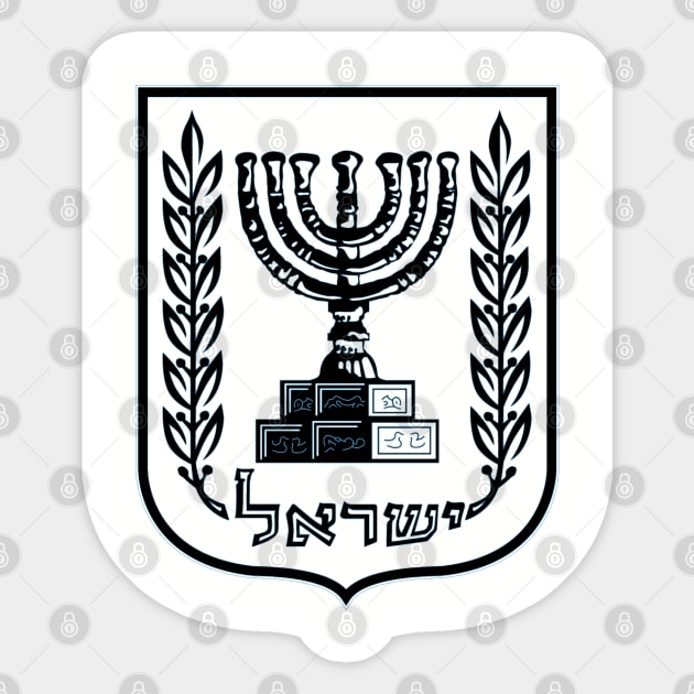 Emblem of Israel Sticker by EphemeraKiosk